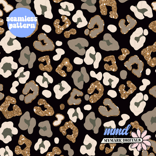 Glitter Cheetah Seamless | Repeating Pattern  | July 2026