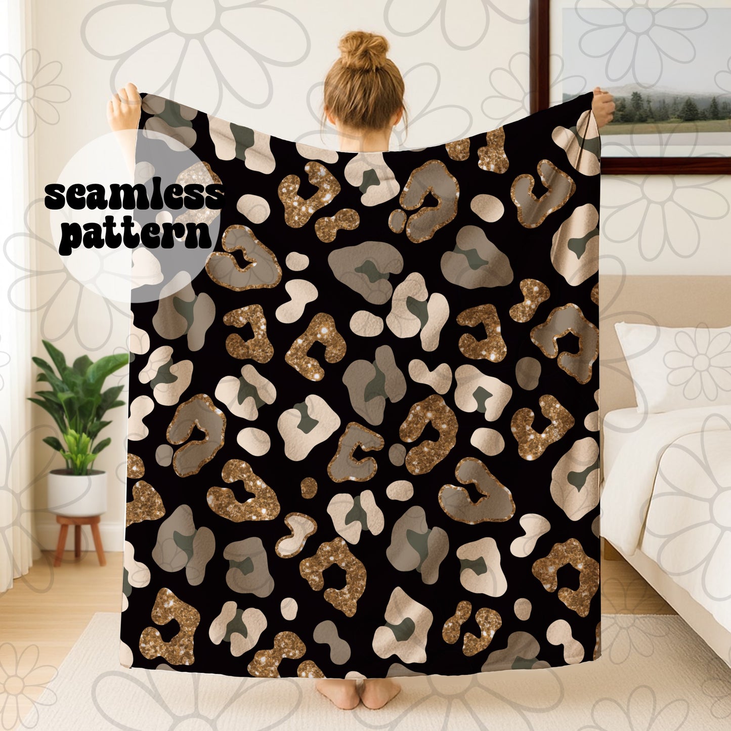 Glitter Cheetah Seamless | Repeating Pattern  | July 2026
