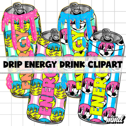 DRIP ENERGY DRINK CLIPART