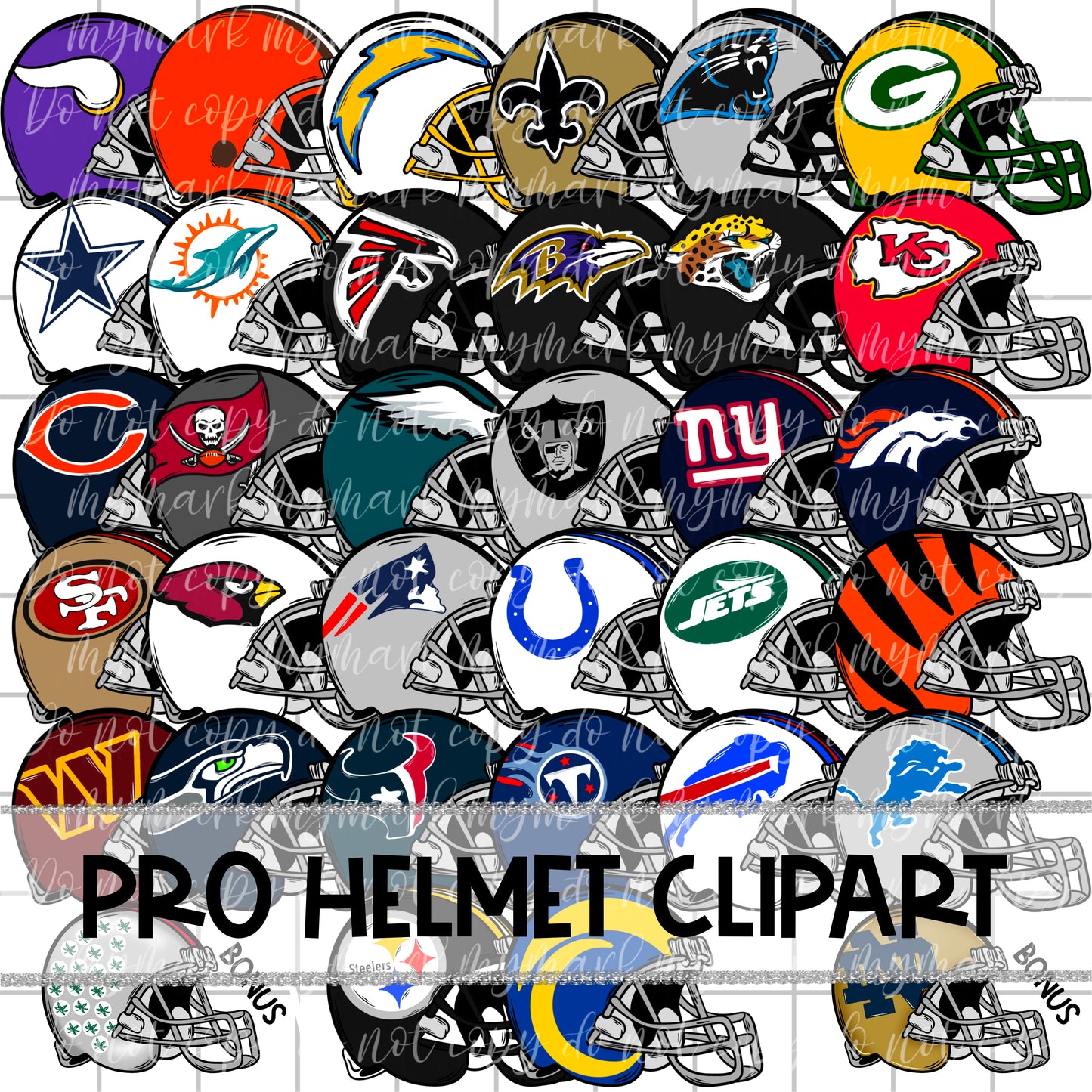 Pro Helmet Clipart - 32 + 2 bonus
