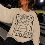 Bears Mascot Frame | Single Color | Colorable - NOT for RESALE as DIGITAL | PNG