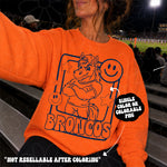 Broncos Mascot Frame | Single Color | Colorable - NOT for RESALE as DIGITAL | PNG