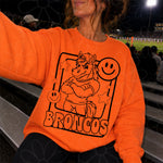 Broncos Mascot Frame | Single Color | Colorable - NOT for RESALE as DIGITAL | PNG