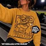 Bulldogs Mascot Frame | Single Color | Colorable - NOT for RESALE as DIGITAL | PNG