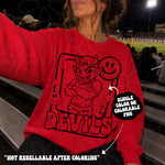 Devils Mascot Frame | Single Color | Colorable - NOT for RESALE as DIGITAL | PNG