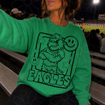 Eagles Mascot Frame | Single Color | Colorable - NOT for RESALE as DIGITAL | PNG