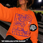 Tigers Mascot Frame | Single Color | Colorable - NOT for RESALE as DIGITAL | PNG