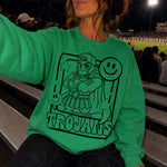 Trojans Mascot Frame | Single Color | Colorable - NOT for RESALE as DIGITAL | PNG