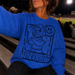 Wildcats Mascot Frame | Single Color | Colorable - NOT for RESALE as DIGITAL | PNG