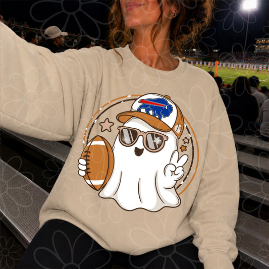 Buffalo Football Car-heart Ghost