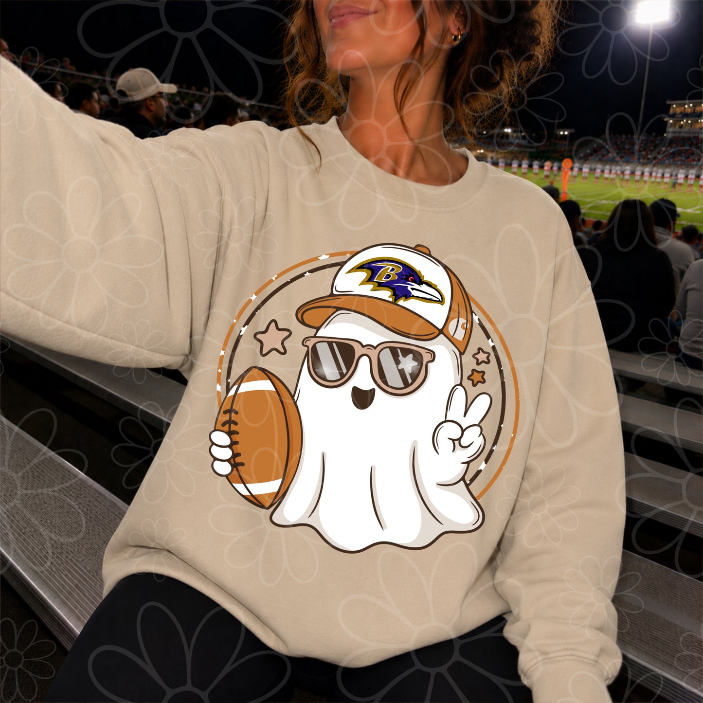 Football Car-heart Ghost **MULTIPLE TEAMS AVAILABLE**