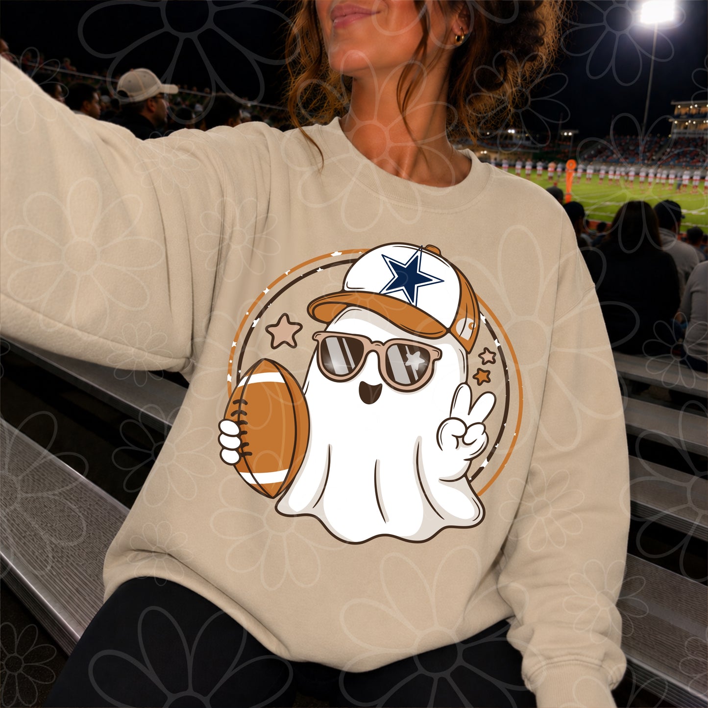 Football Car-heart Ghost **MULTIPLE TEAMS AVAILABLE**