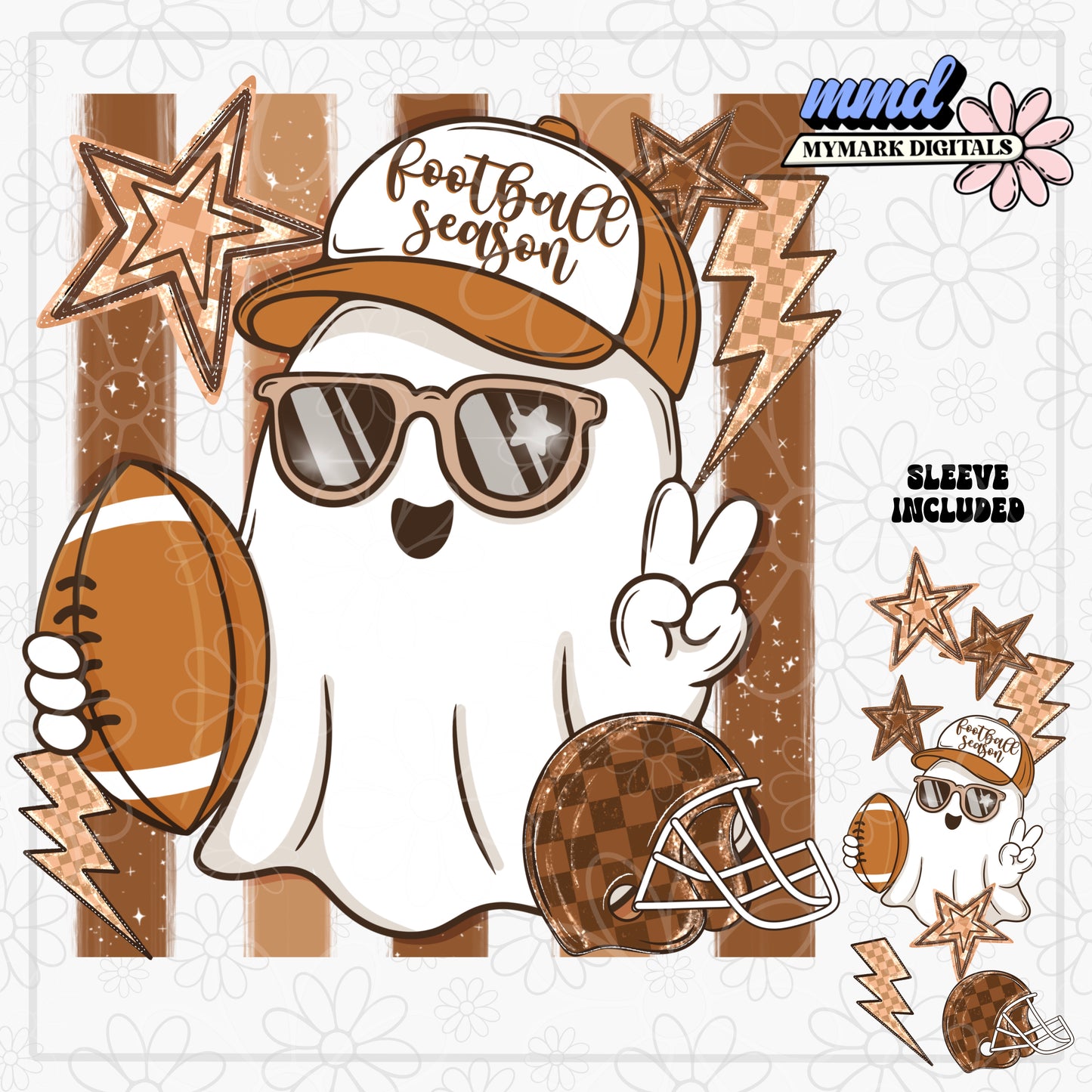 Football Season Ghost With Sleeve PNG