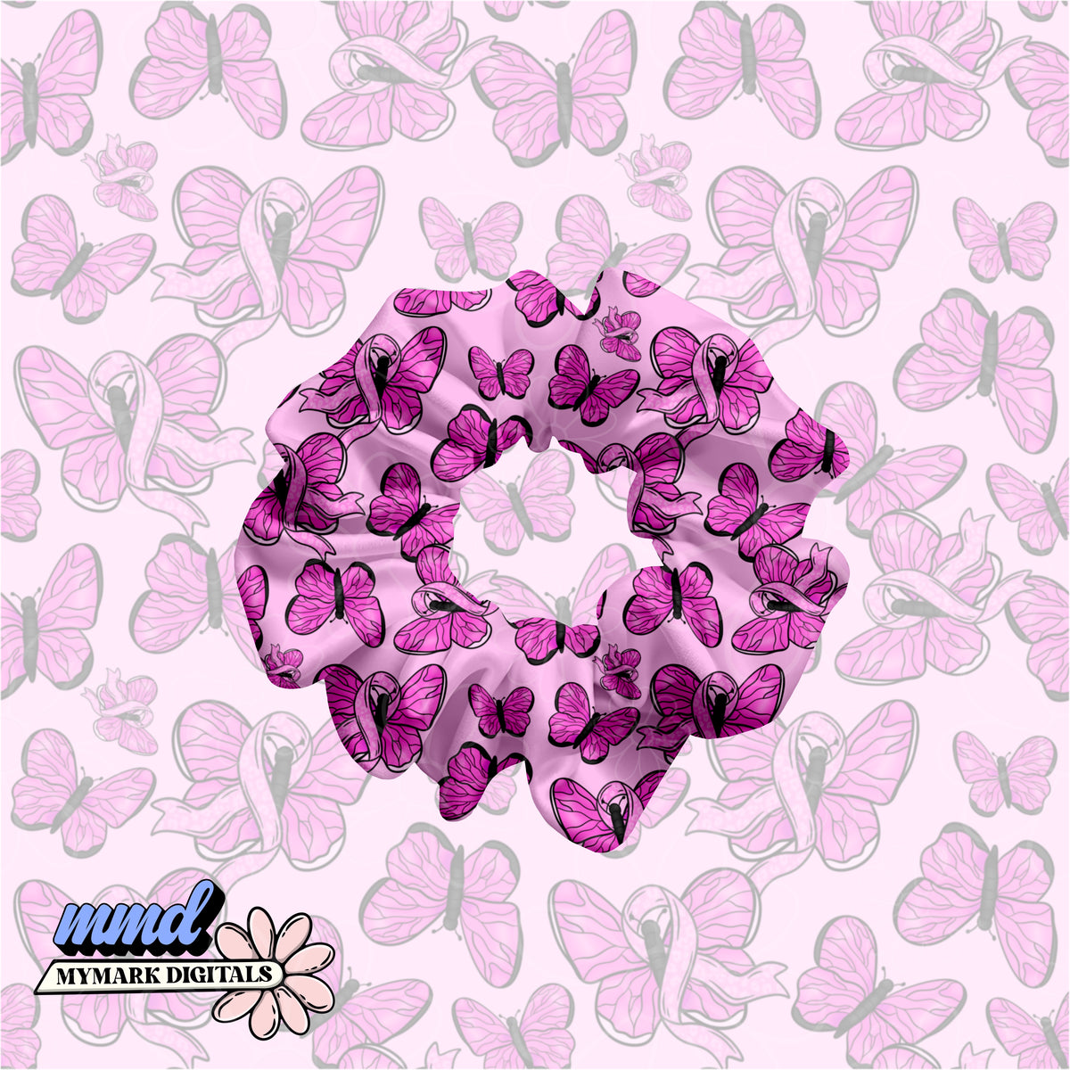 Breast Cancer Awareness Butterflies Seamless | Repeating Pattern