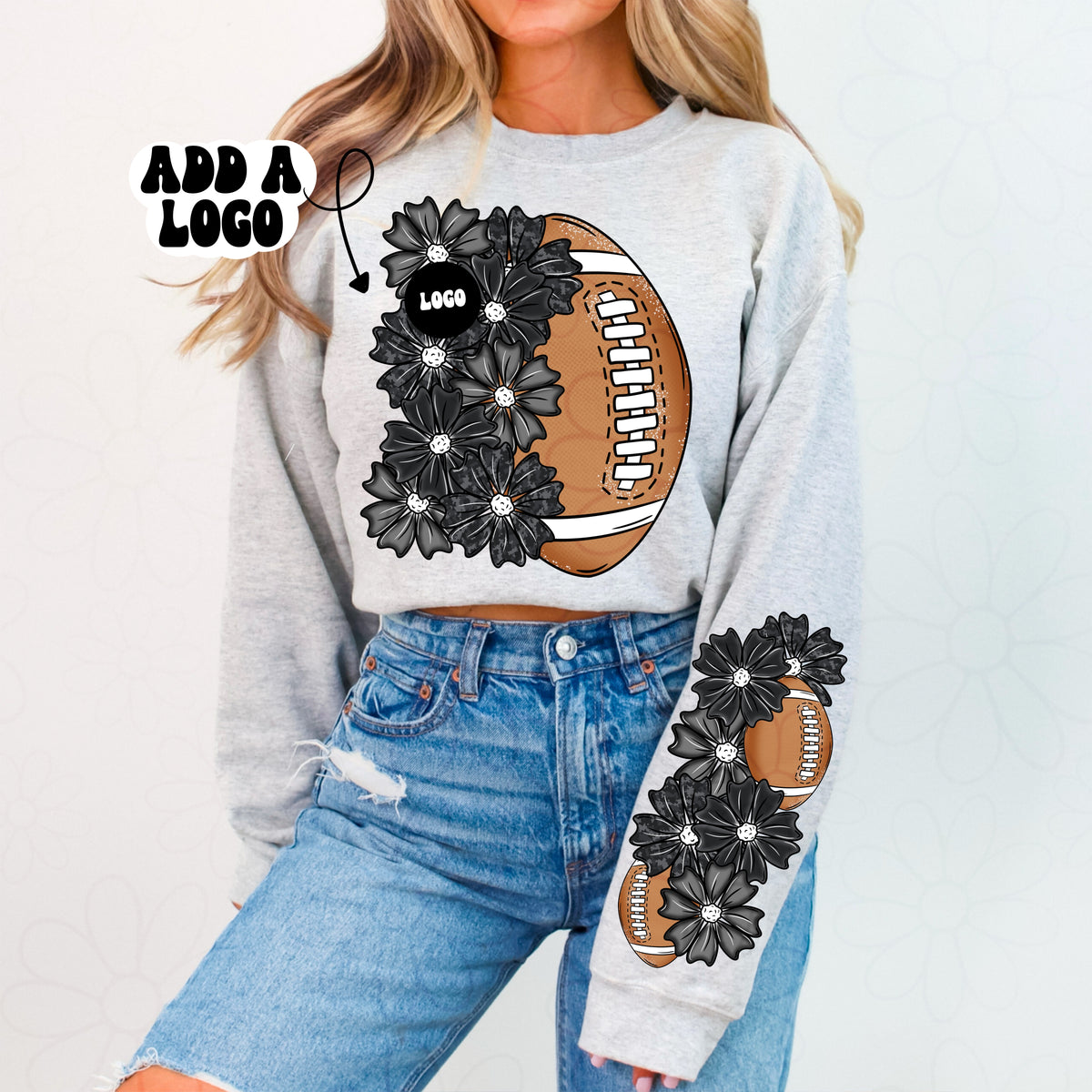 Salute Half Floral Football with Sleeves PNG | ADD A LOGO Oct 2026