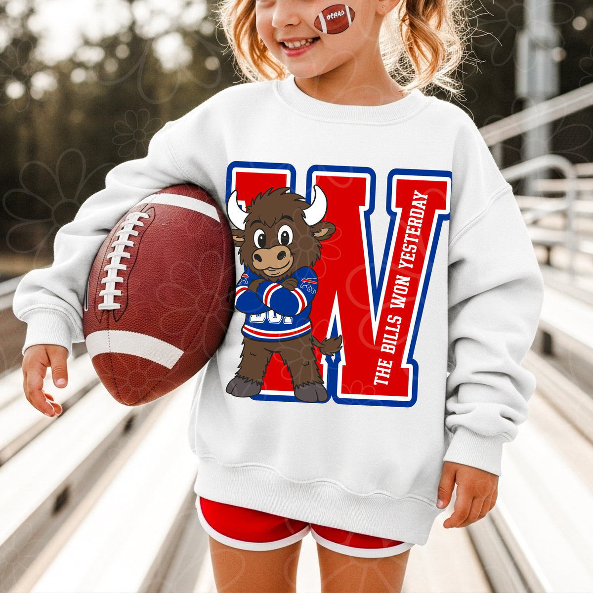 PRINTERS ONLY - Cute Buffalo Won Yesterday Football PNG | 2 Variations