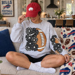 SEMI EXCLUSIVE - NO PRINTERS -| Salute Floral Buffalo Half Football with Sleeves |
