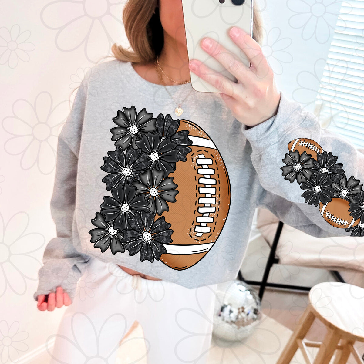 Salute Half Floral Football with Sleeves PNG | ADD A LOGO Oct 2026
