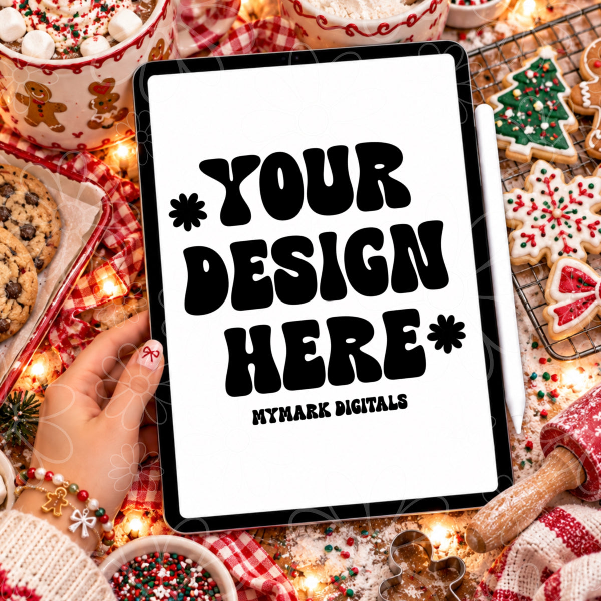 Christmas Hot Cocoa Baking iPad Mock Up