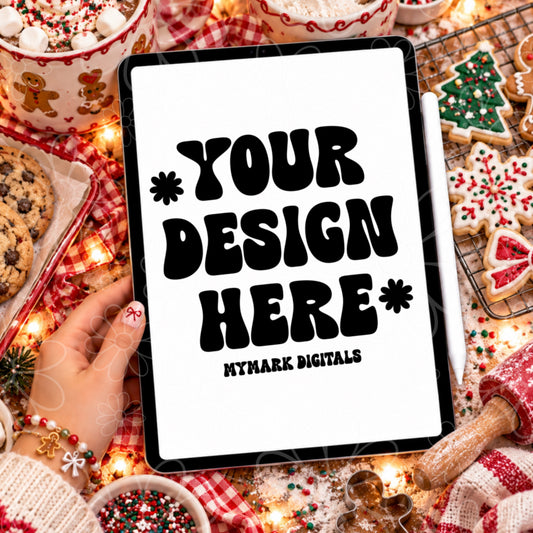 Christmas Hot Cocoa Baking iPad Mock Up