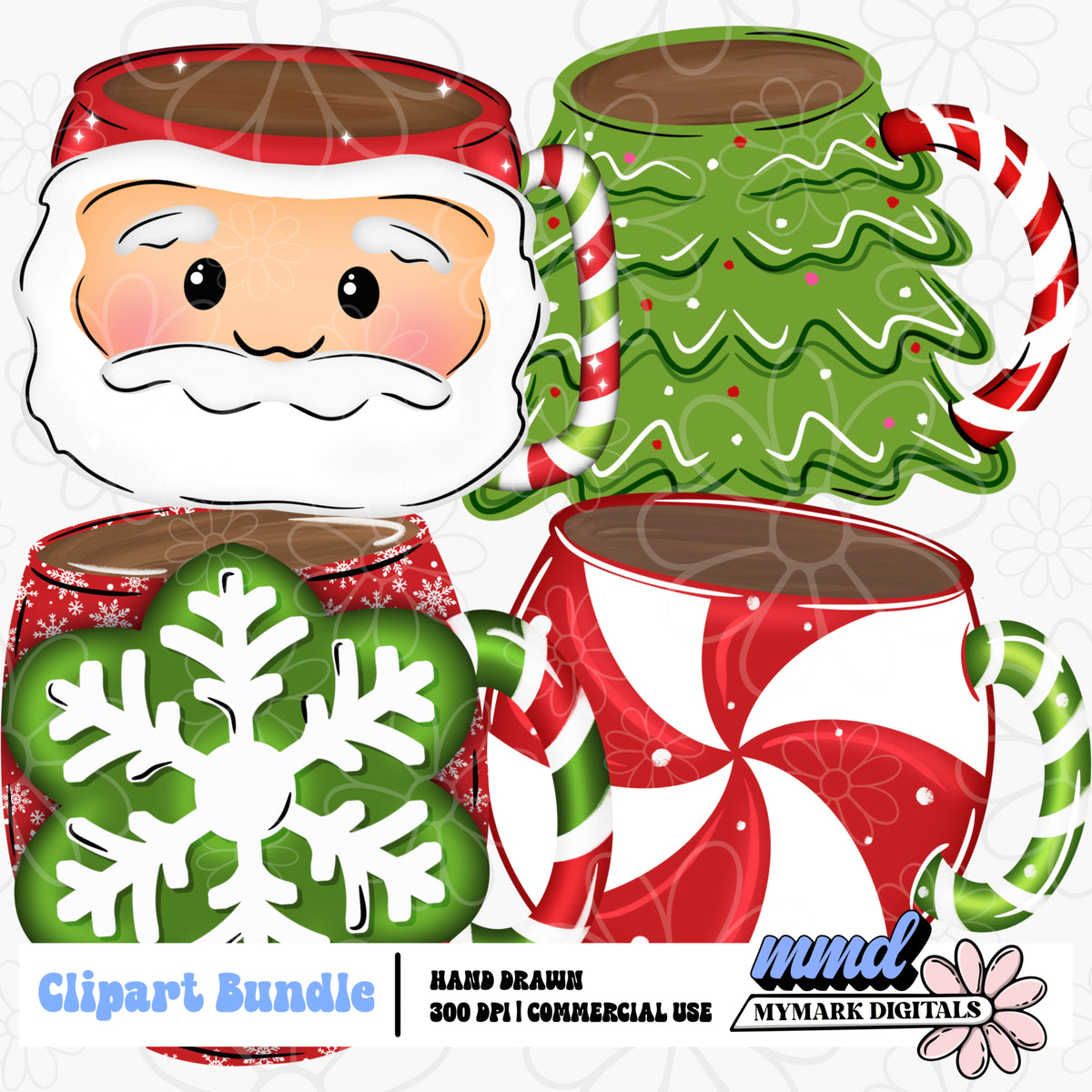 Christmas Mugs Clipart