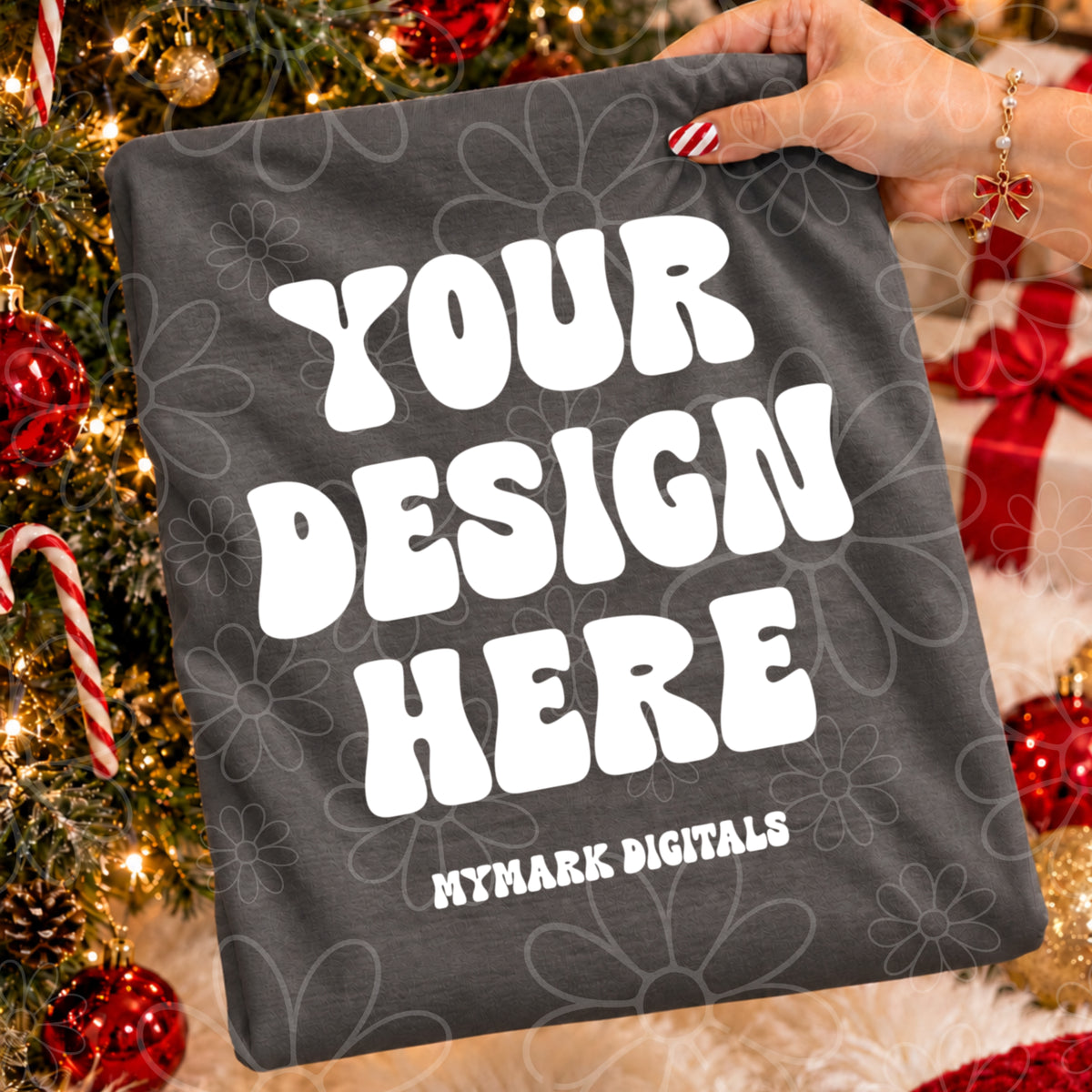 Christmas Pepper Crewneck CC1717 TShirt Mock Up Flat Lay