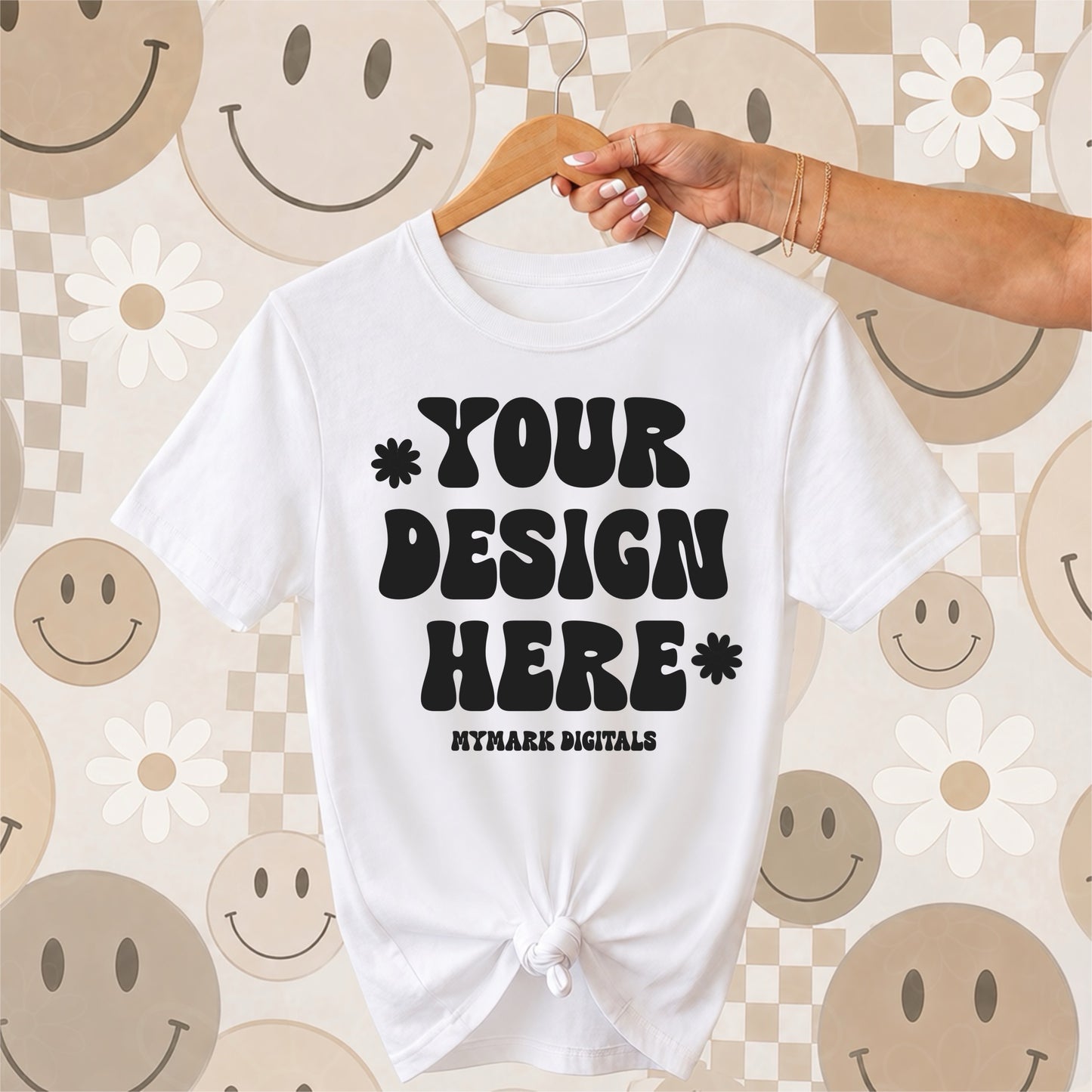 Generic White Shirt Mockup | Trendy Mockup | Retro Smiles Mockup