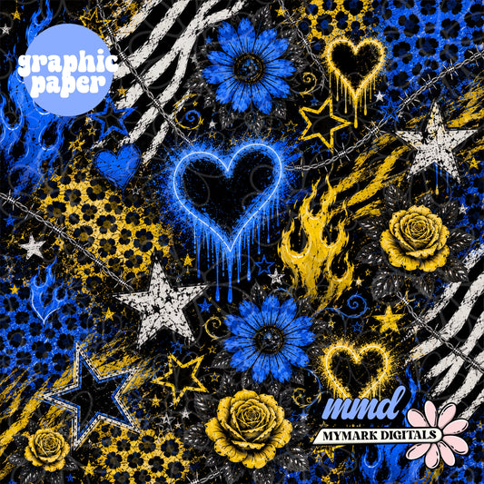 Grunge Patchwork Graphic Paper | NOT SEAMLESS