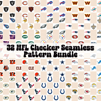 *MULTIPLE TEAMS/SINGLES/BUNDLE* Football Checker Seamless | July 2026