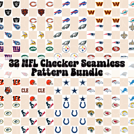 *MULTIPLE TEAMS/SINGLES/BUNDLE* Football Checker Seamless | July 2026