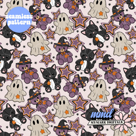 Cutesy Halloween Plushies Seamless - | Repeating Pattern  | July 2026