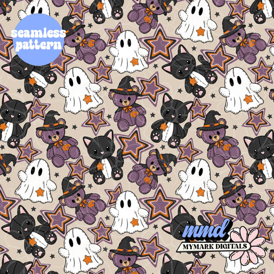 Cutesy Halloween Plushies Seamless - | Repeating Pattern  | July 2026