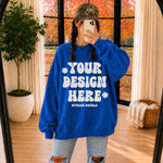 Bundle | Gildan 18000 Crewneck Sweatshirt Mockups | Ball Cap and Mirror Selfie Mock Ups | Fall Mockups | 16 Mocks