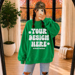 Bundle | Gildan 18000 Crewneck Sweatshirt Mockups | Ball Cap and Mirror Selfie Mock Ups | Fall Mockups | 16 Mocks