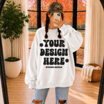 Bundle | Gildan 18000 Crewneck Sweatshirt Mockups | Ball Cap and Mirror Selfie Mock Ups | Fall Mockups | 16 Mocks