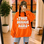 Bundle | Gildan 18000 Crewneck Sweatshirt Mockups | Ball Cap and Mirror Selfie Mock Ups | Fall Mockups | 16 Mocks