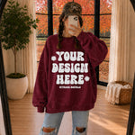 Bundle | Gildan 18000 Crewneck Sweatshirt Mockups | Ball Cap and Mirror Selfie Mock Ups | Fall Mockups | 16 Mocks