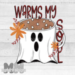 Warms My Soul Hot Cocoa Ghostie : PNG