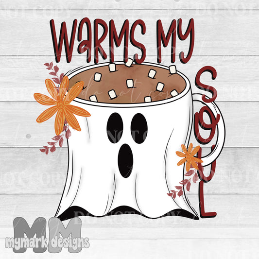 Warms My Soul Hot Cocoa Ghostie : PNG